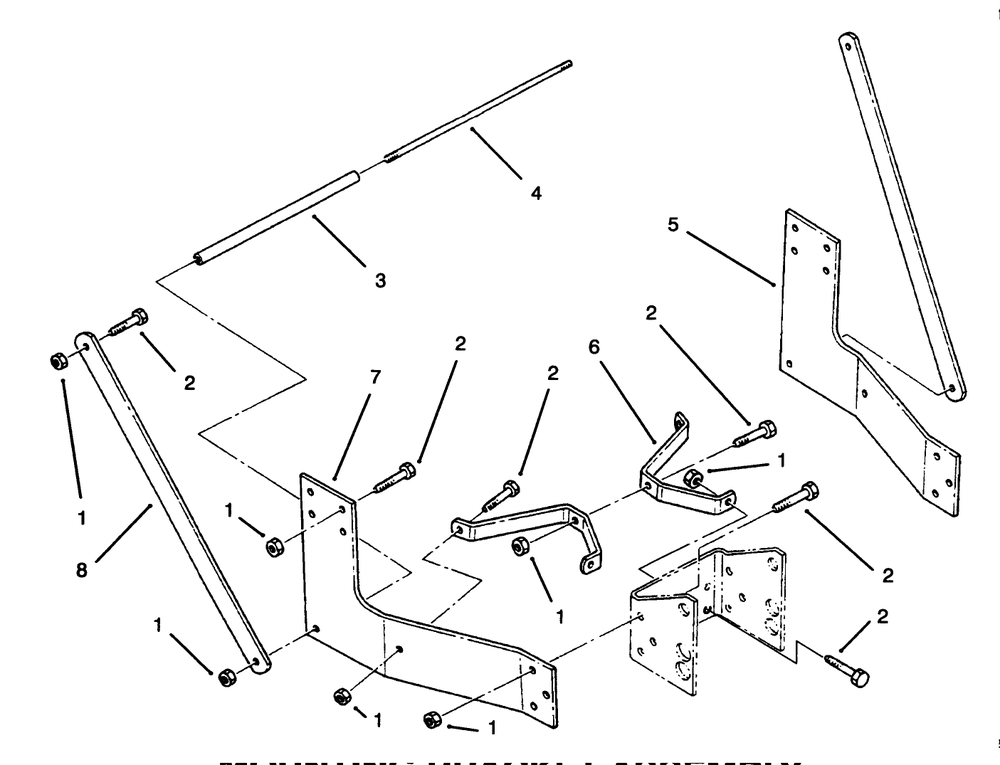 Mounting Bracket Assembly Diagram and Parts List for 79150 (5900001 - 5999999)(1995) Lawn Boy Snow Blower